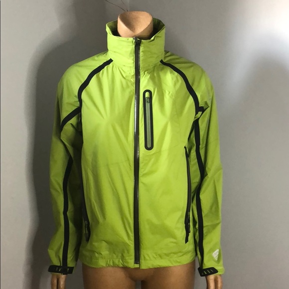 Neon Green Running Jacket with Hood - Picture 3 of 11